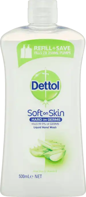 Dettol Liquid Hand Wash Aloe Vera and Vitamin E Refill 500ml