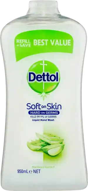 Dettol Liquid Hand Wash Aloe Vera and Vitamin E Refill 950ml