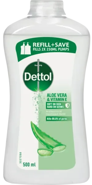 Dettol Liquid Hand Wash Aloe Vera and Vitamin E Refill 500ml.webp
