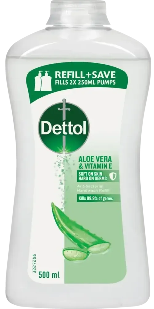 Dettol Liquid Hand Wash Aloe Vera and Vitamin E Refill 500ml.webp