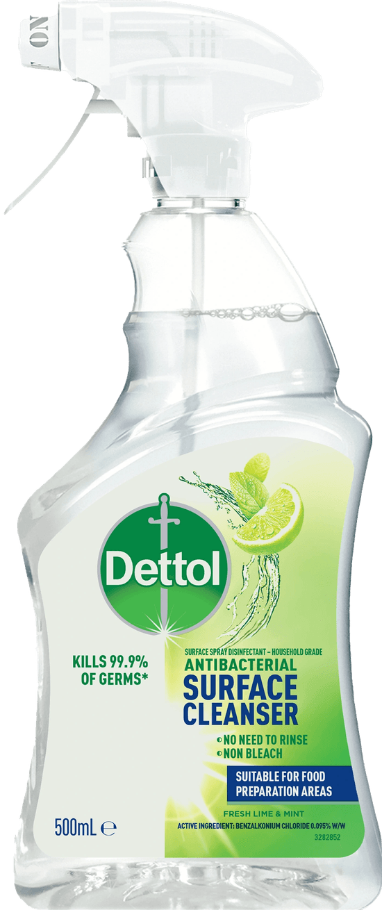Dettol Antibacterial Surface Cleanser Trigger Spray Lime & Mint Disinfectant.webp