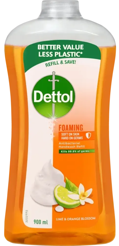 Dettol Foam Hand Wash Lime & Orange Blossom Refill 900ml.webp