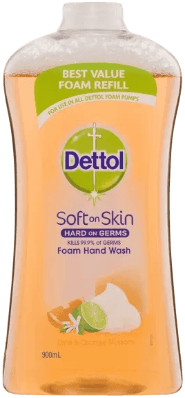 Dettol Foam Hand Wash Lime & Orange Blossom Refill 900ml.webp