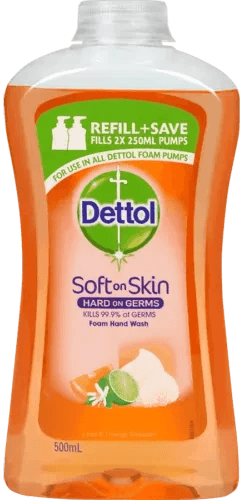 Dettol Foam Hand Wash Lime & Orange Blossom Refill 500ml.webp