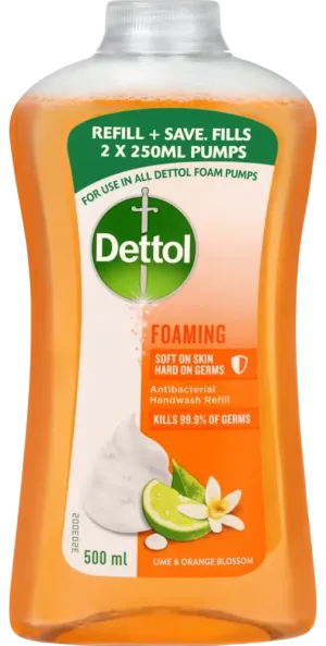 Dettol Foam Hand Wash Lime & Orange Blossom Refill 500ml.webp