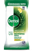 Dettol Tru Clean Antibacterial Multipurpose Cleaning Wipes Zesty Citrus & Lemongrass