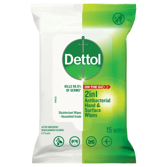 Dettol 2 in 1 Hands & Surfaces Anti-Bacterial Wipes.webp