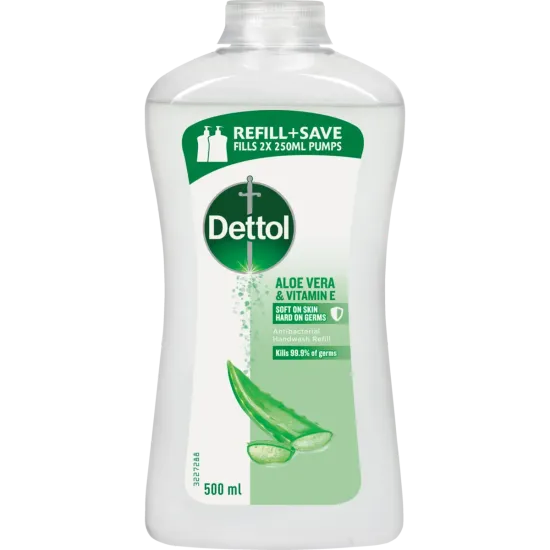 Dettol Liquid Hand Wash Aloe Vera and Vitamin E Refill 500ml.webp